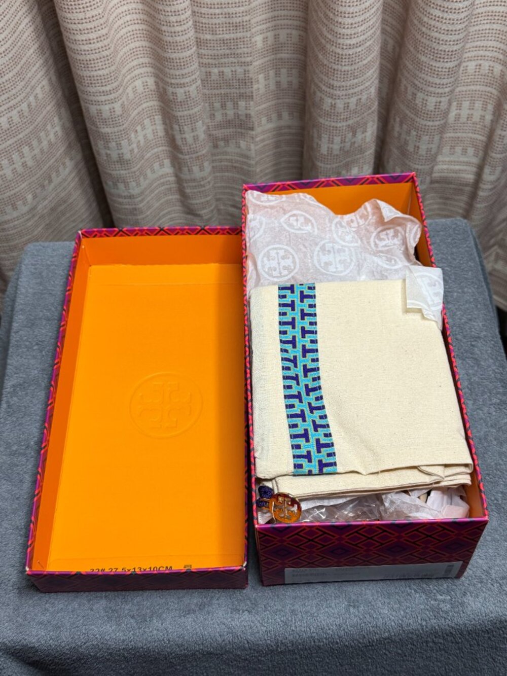 Tory Burch Georgia Ballet Flats NWT - Tan 240 Silk Suede, Size 7.5 - Picture 10 of 13